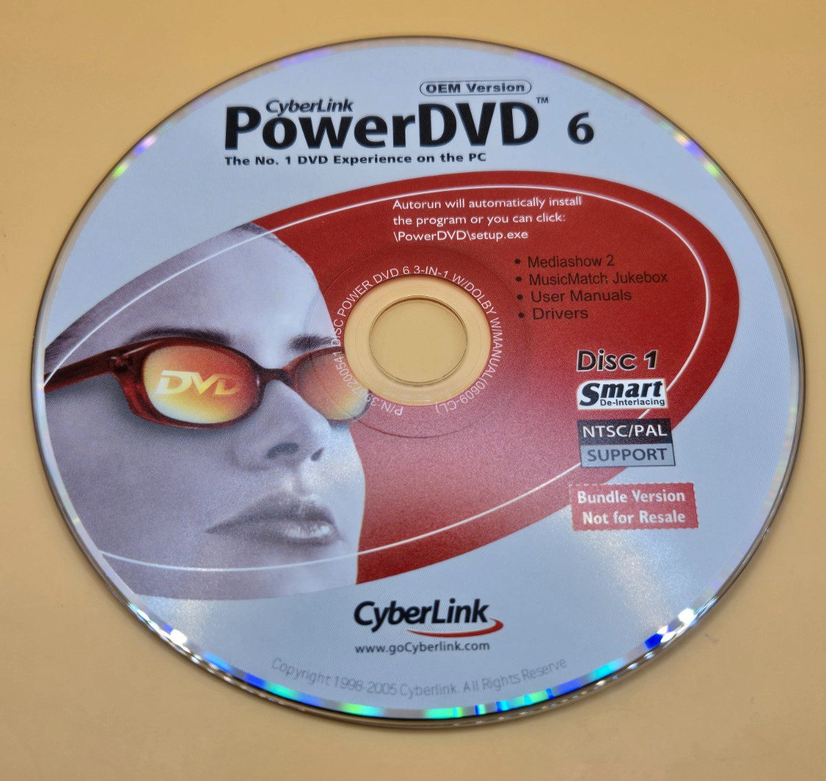 CyberLink Power DVD 6 1998-2005 1 Disc With CD-Key