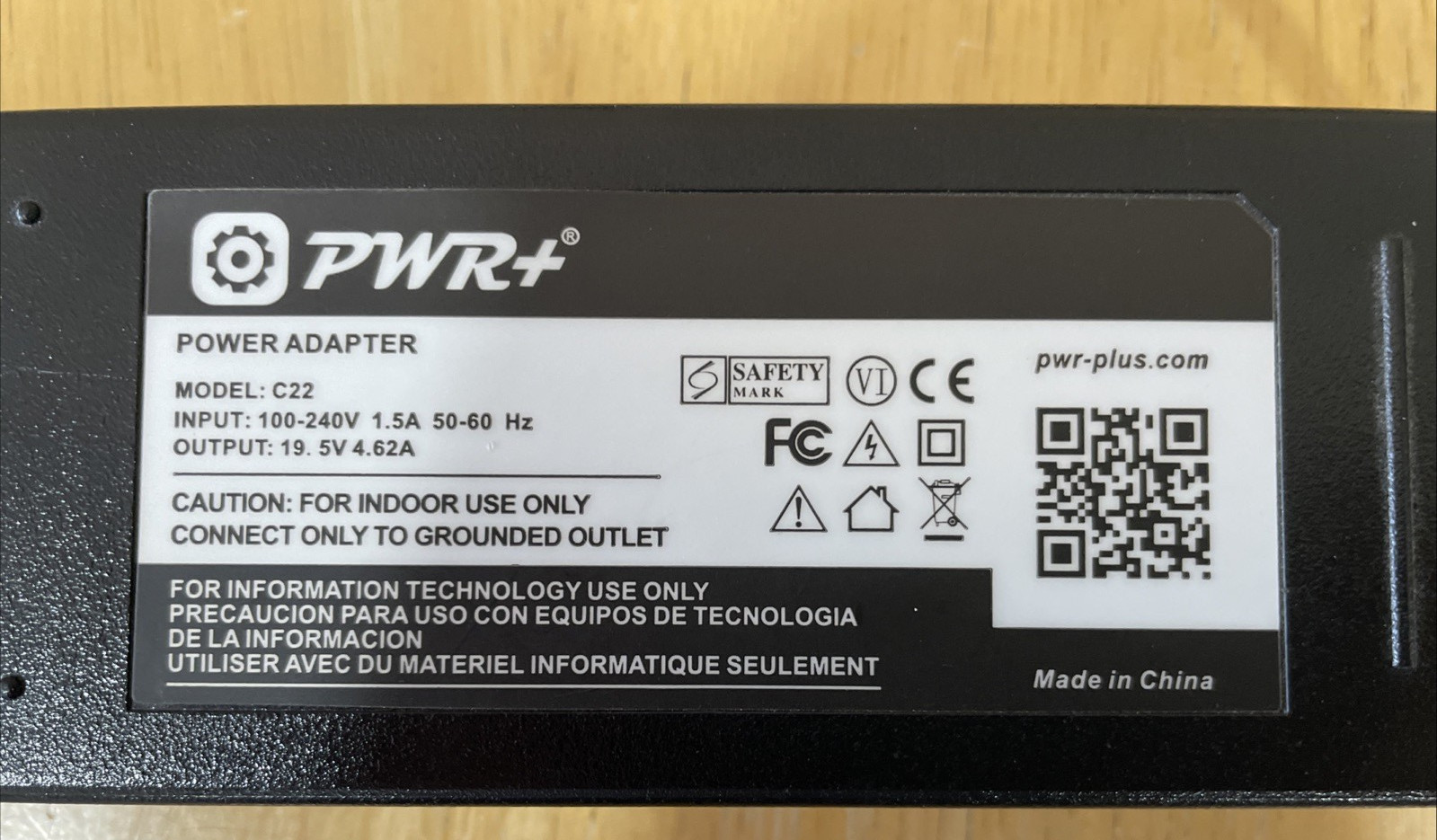 PWR+ Laptop Power Adapter Cord - Model C22 19.5V 4.62A Blue Tip Connector 90W