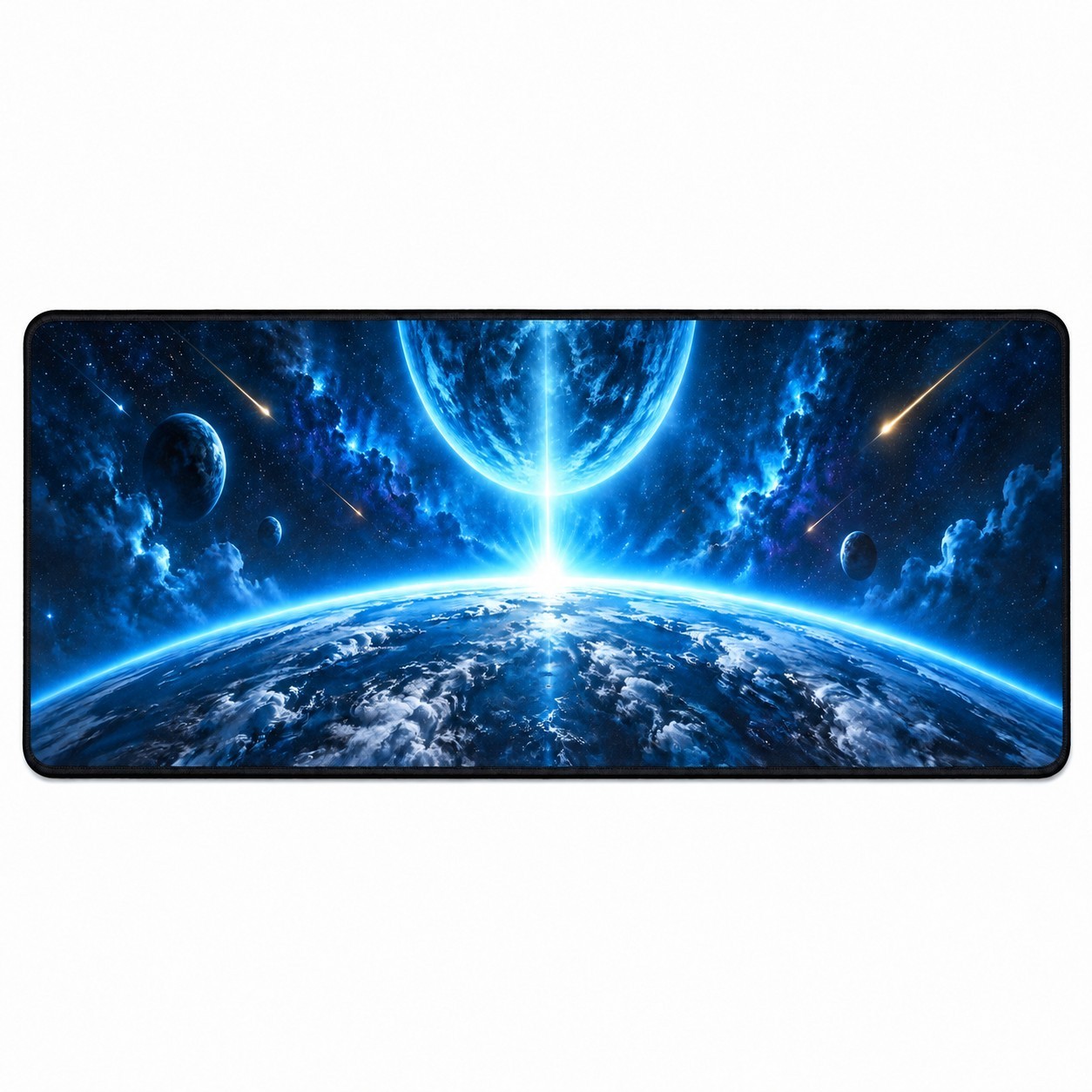 Cosmic Horizon Blue Planet Extended Mouse Pad Desk Mat 90x40 80x30