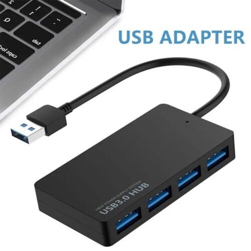 4-Port USB 3.0 Hub 5Gbps Portable Compact PC Mac Laptop Notebook lot Desktop