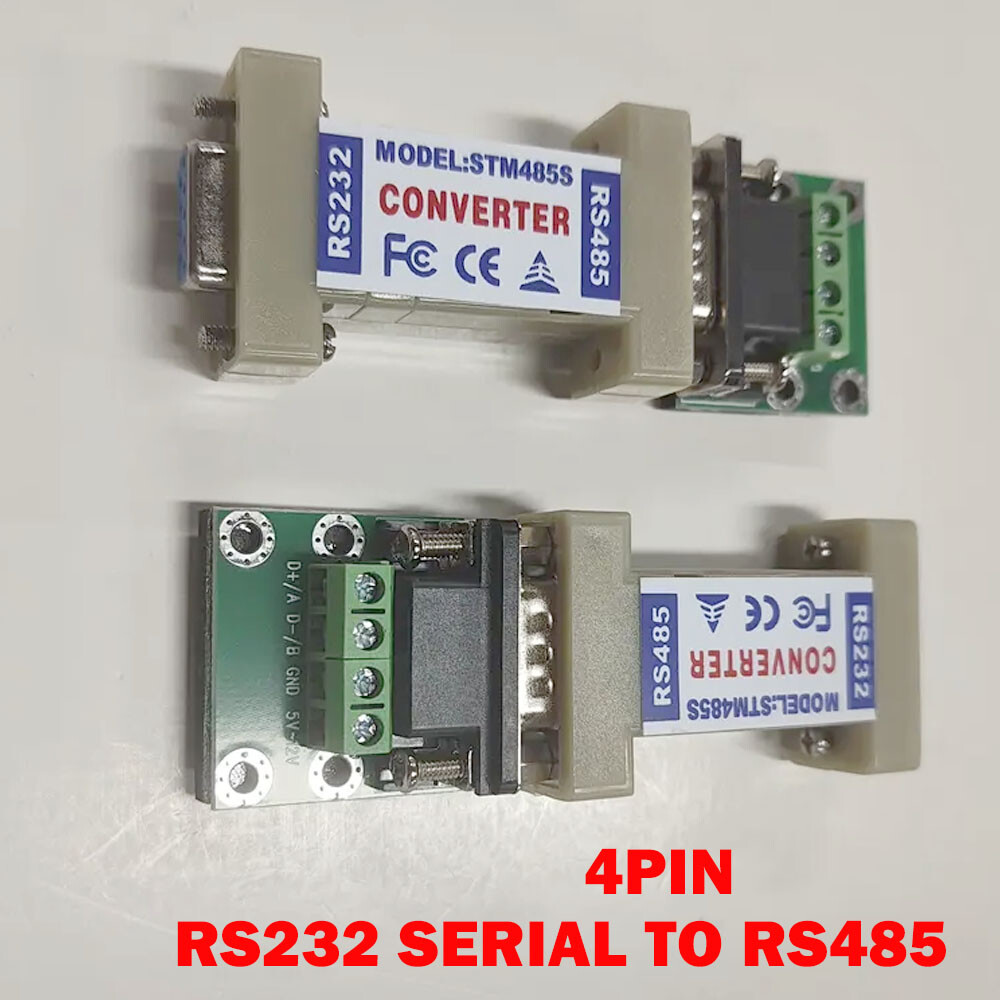 2x 4Pin RS232 to RS485 Communication Data Converter Adapter & Terminal Board USA