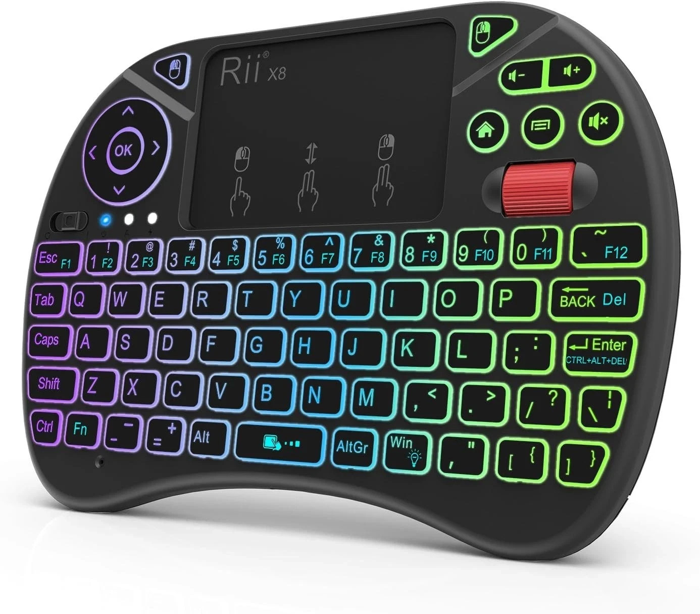 Rii X8 Mini Keyboard,2.4GHz Portable Wireless Keyboard with Touchpad