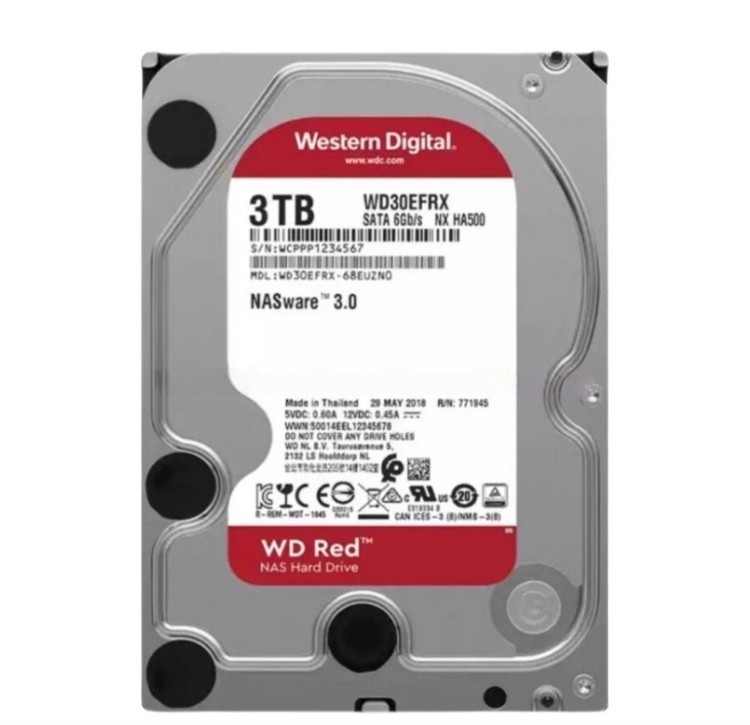 WD30EFRX Fits For Western Digital NASware 3TB 5400RPM SATA 3.5" Internal HDD