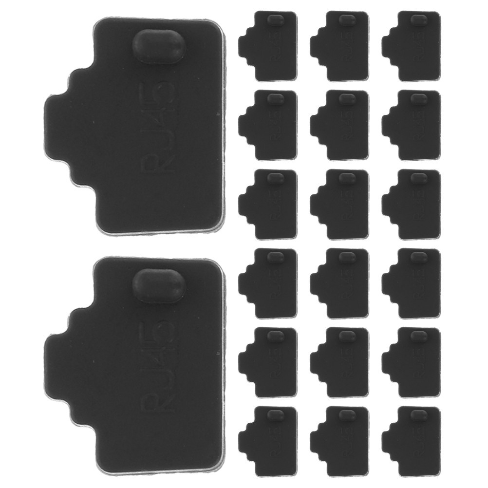 240Pcs Reusable Black Silicone Ethernet Cable Plug Covers for Computer Ports