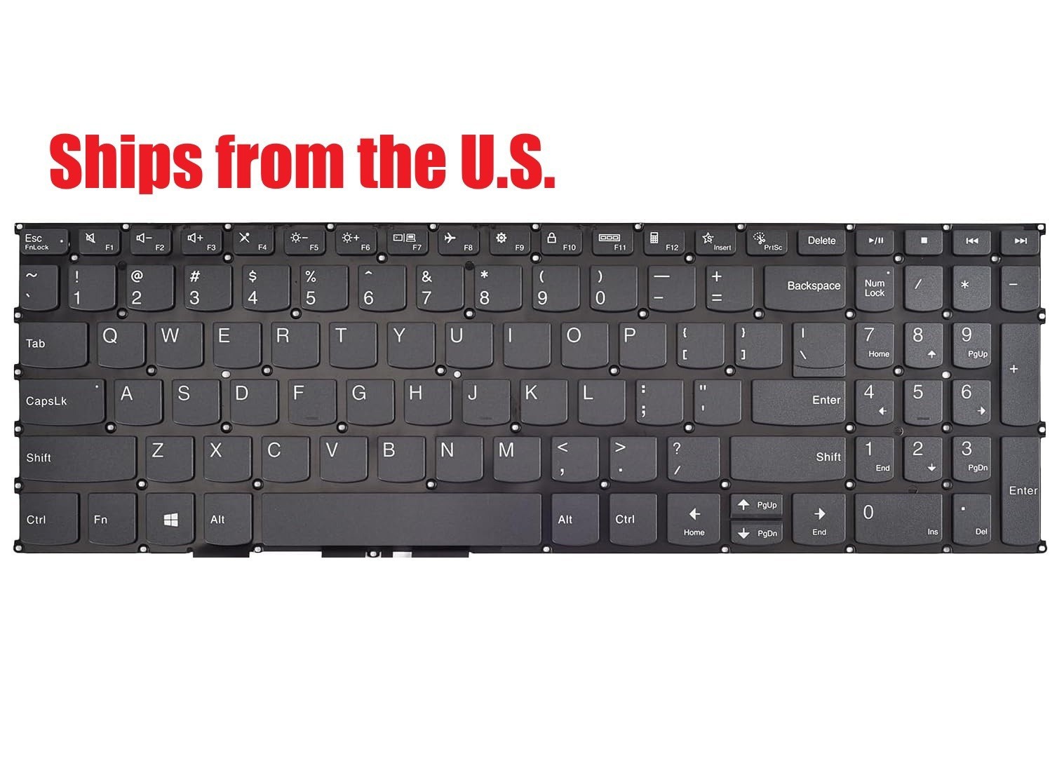 For Lenovo IdeaPad 3-17IAU7 US Keyboard Non-Backlit New Original