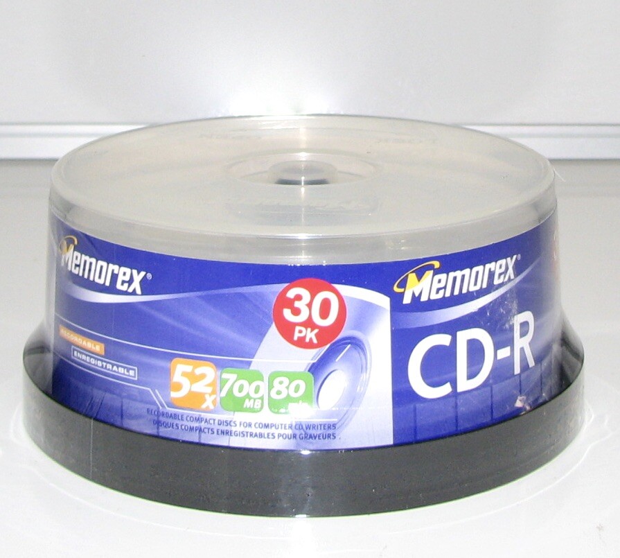 NEW Memorex 52x 700MB 80-min. Recordable CD-R 30-pack Spindle ~ SEALED