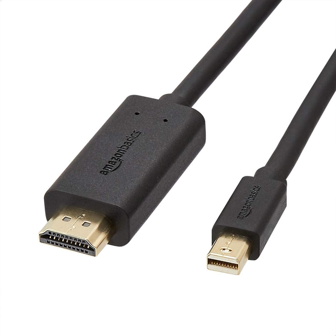 Amazon Basics Mini DisplayPort to HDMI Cable for MacBook Air/Pro, 1080p