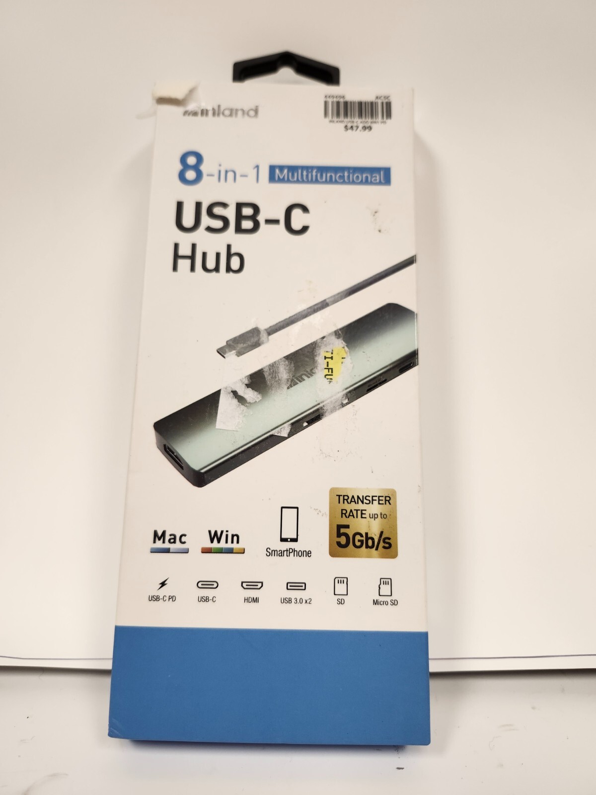 Inland 8-in-1 Multifunctional USB-C Hub