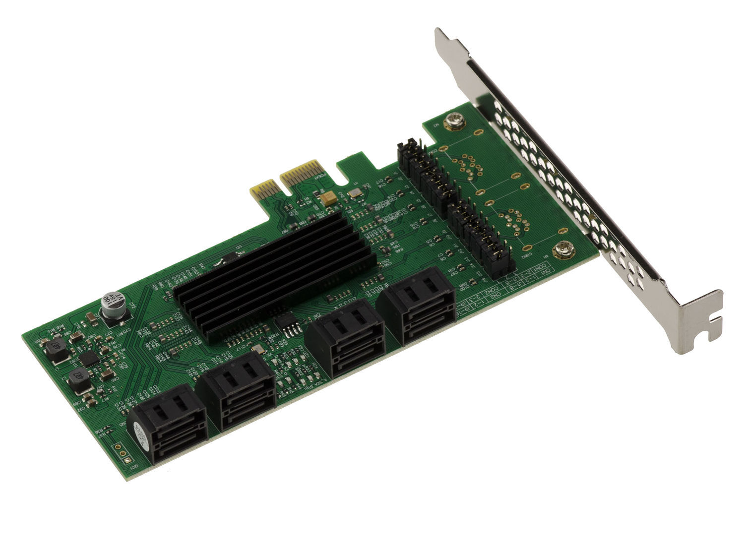 Controller Card PCIe 2.0 x1 to SATA 3 6G 8 Ports - CHIPSET MARVELL 88SE9215