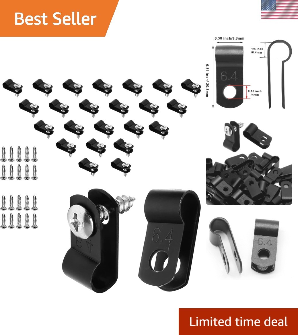 Nylon Cable Management Clips - 120pcs R-Type, Ideal for Home and Office Cables