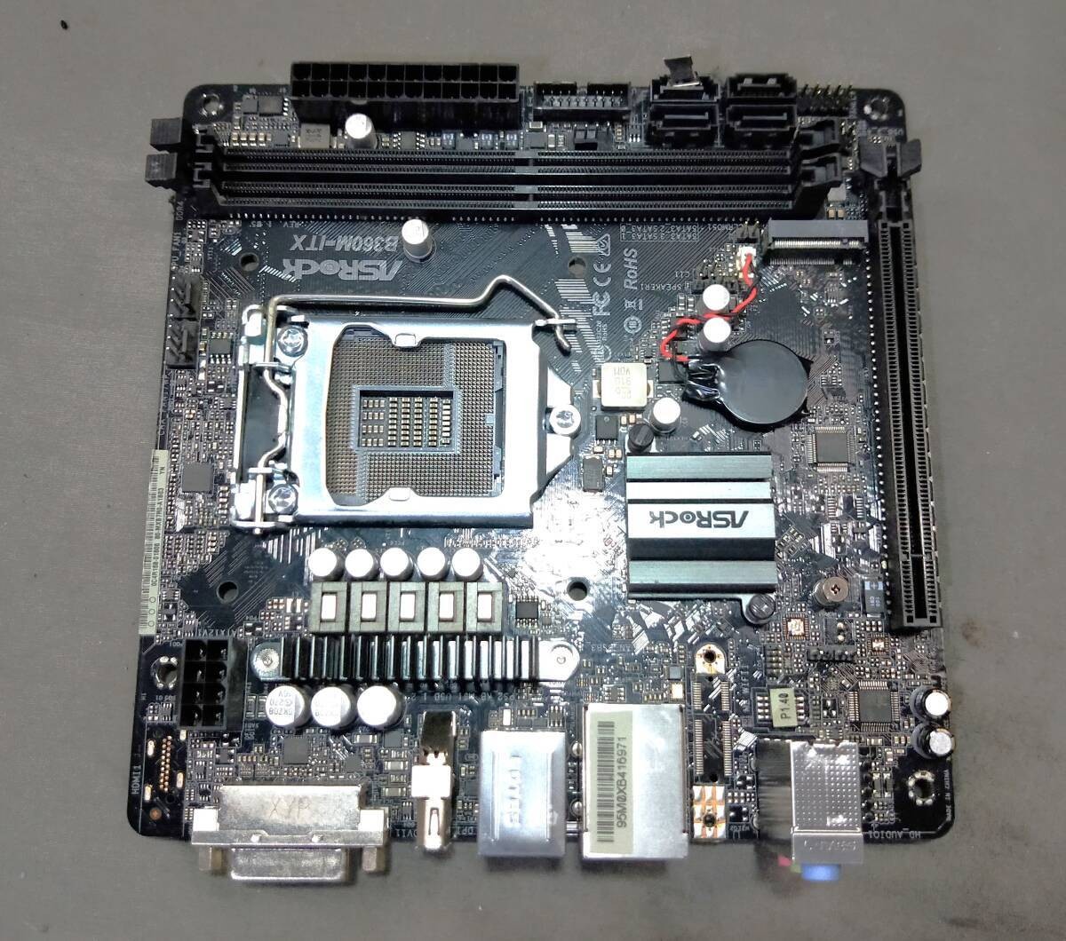 Used BIOS Verified ASROCK B360M-ITX Motherboard IO Panel LGA1151 MB5648
