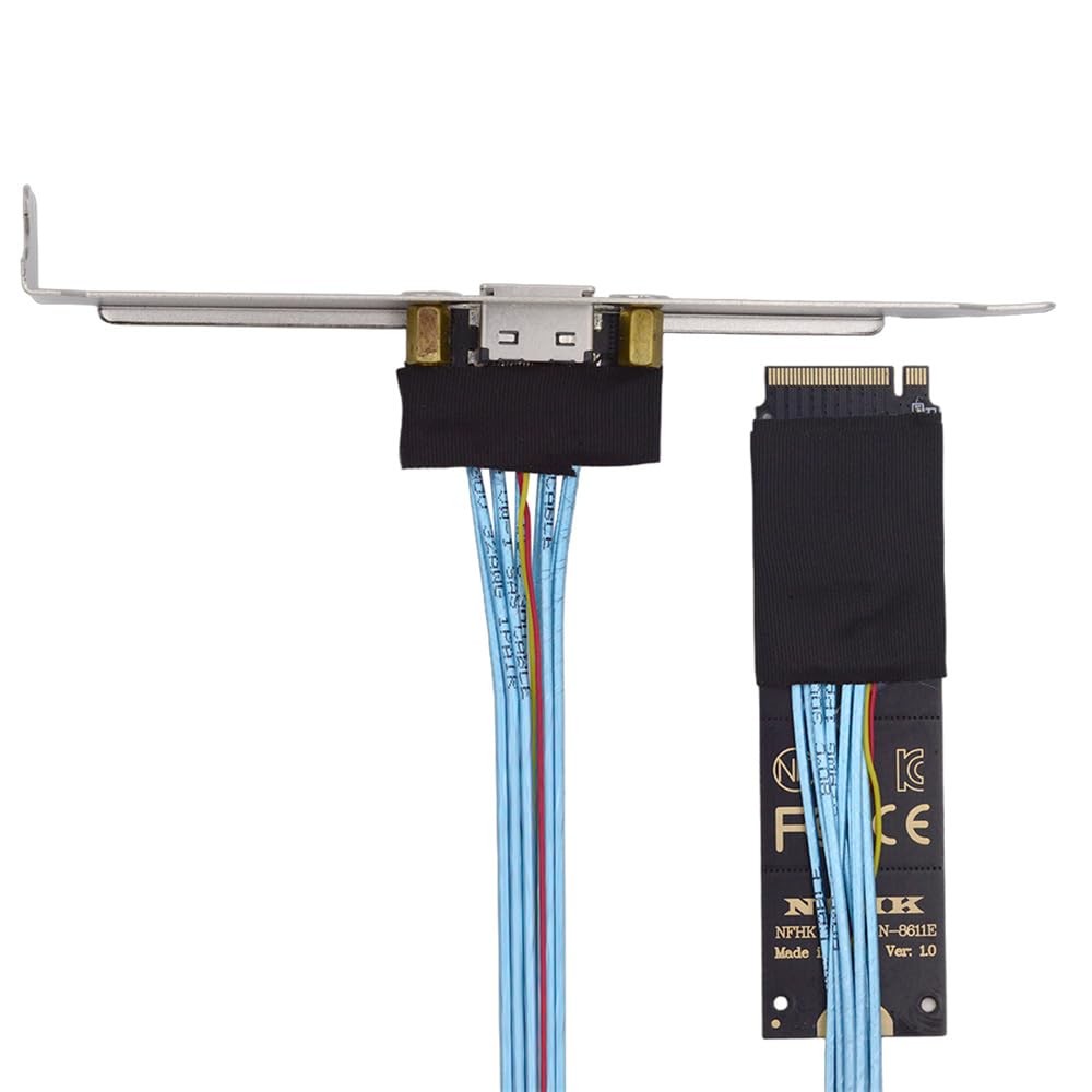 Xiwai M.2 2280 NGFF Card Adapter PCI-E4.0 M-Key to Oculink SFF-8612 Black