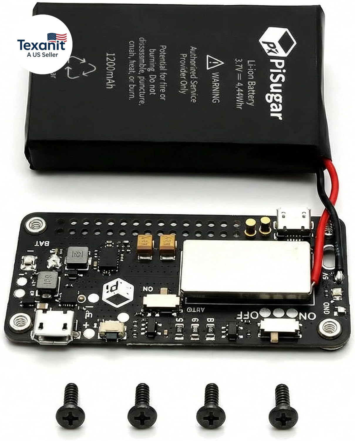 Pisugar S 1200Mah Handheld UPS Lithium Battery for Raspberry Pi Zero W/WH/2W, Pw