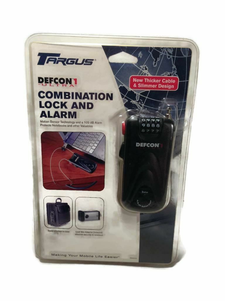 New - Targus PA400U Defcon 1 Notebook  Combination Lock and Alarm  #500