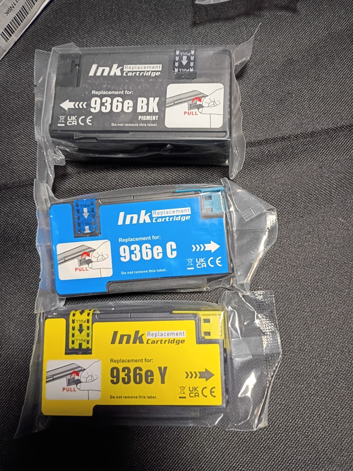 Ink Replacement Cartridge Compatible 936e BK C Y Inkjet Set Black Cyan Yellow