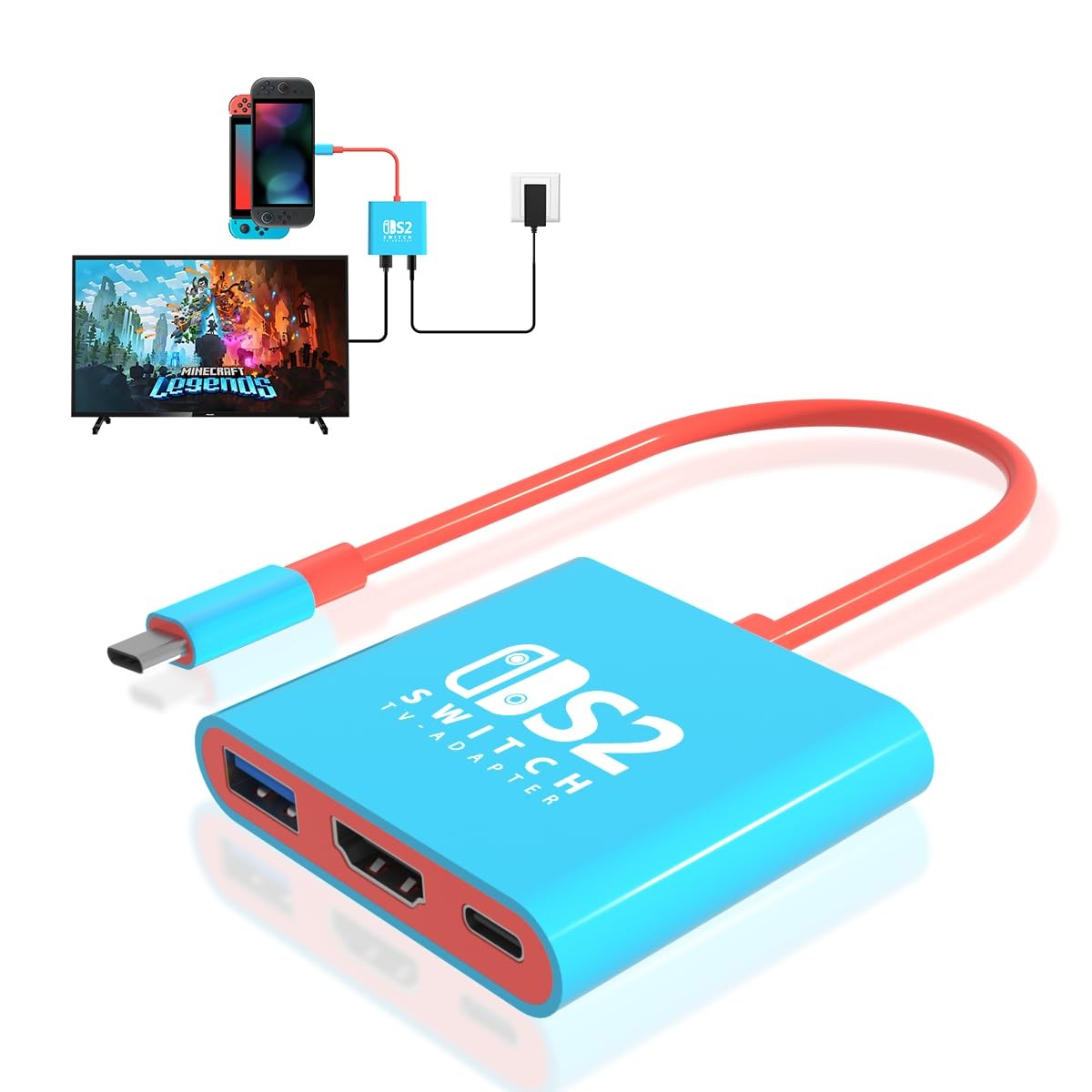 Switch 2 Docking Station for Nintendo,Switch 2 Dock Adapter Compatible Switch...