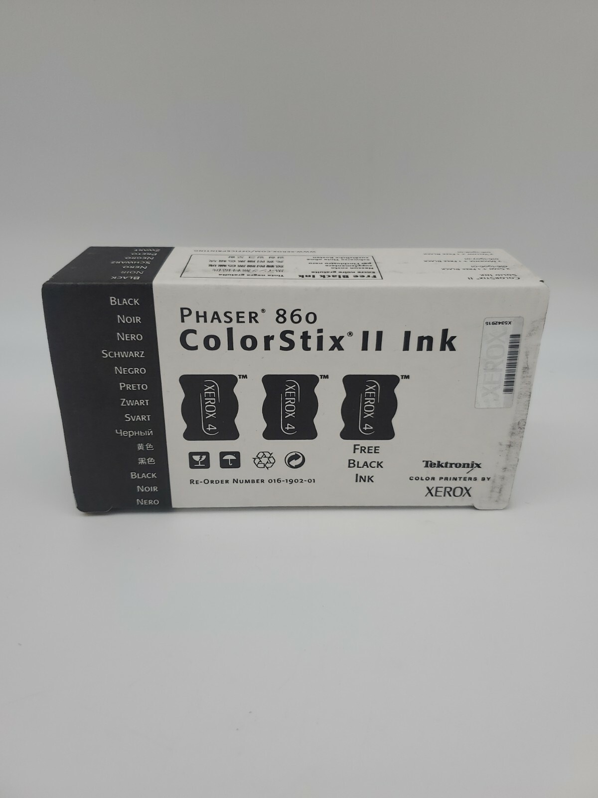 Phaser 860 ColorStix II Ink 3 Black Ink 016-1902-01 Tektronix Xerox NEW
