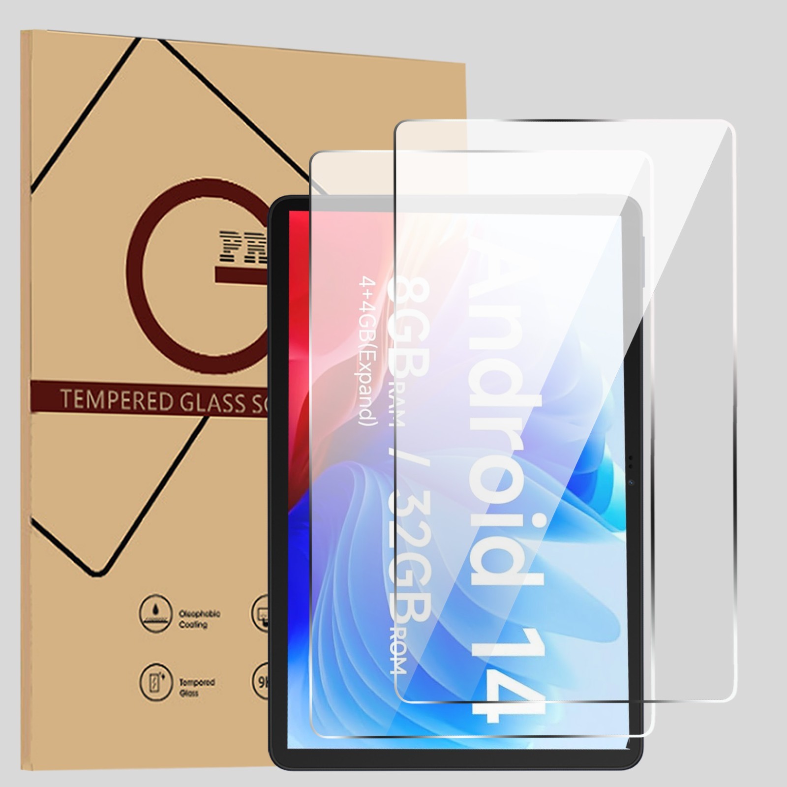 Aheadlink 7 inch Tempered Glass Screen Protector 9H HD Clear Film for Tablet