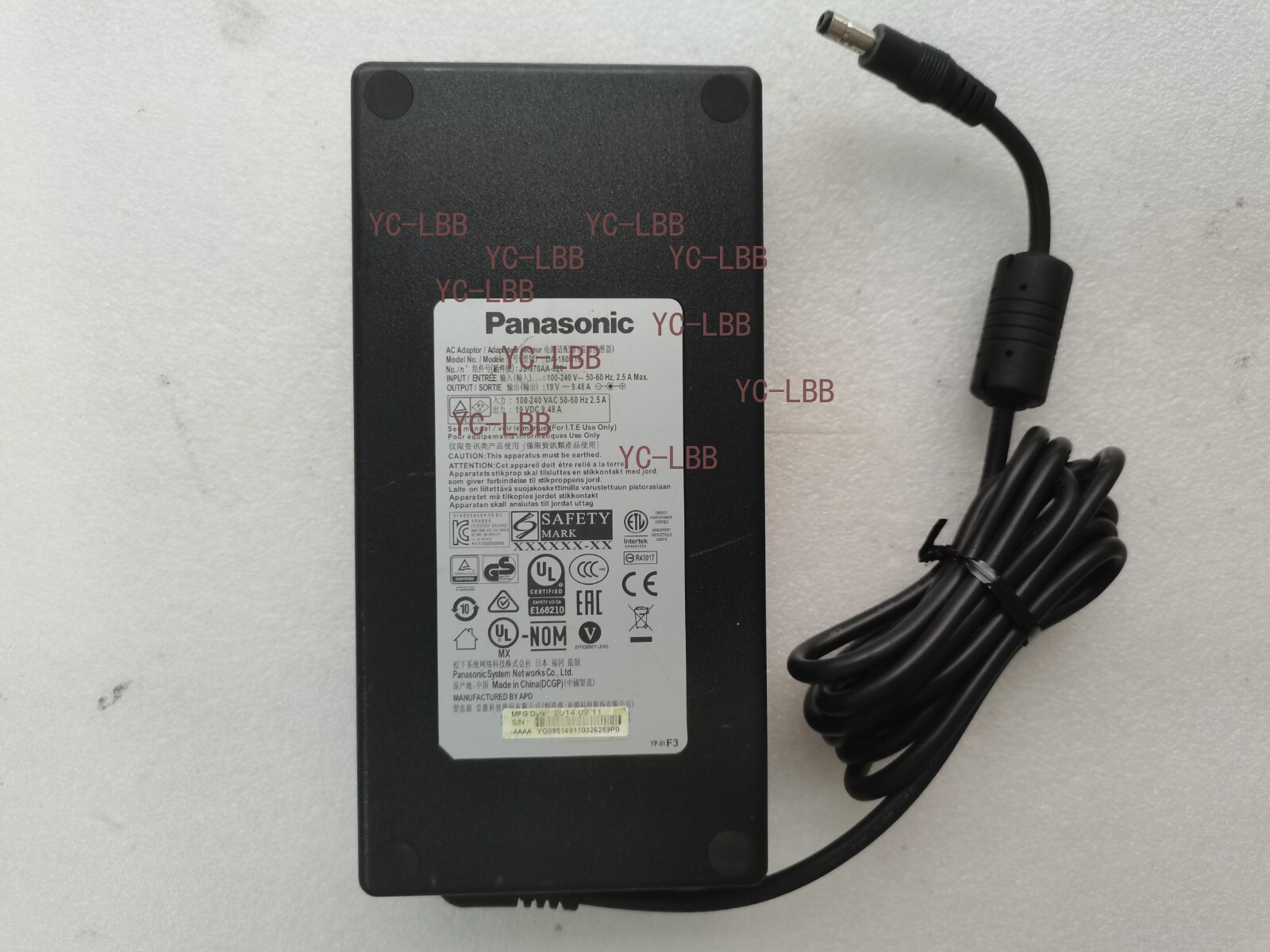 Original 19V 9.48A For Panasonic 180W DA-180B19 JS-970AA-020 Laptop AC Adapter