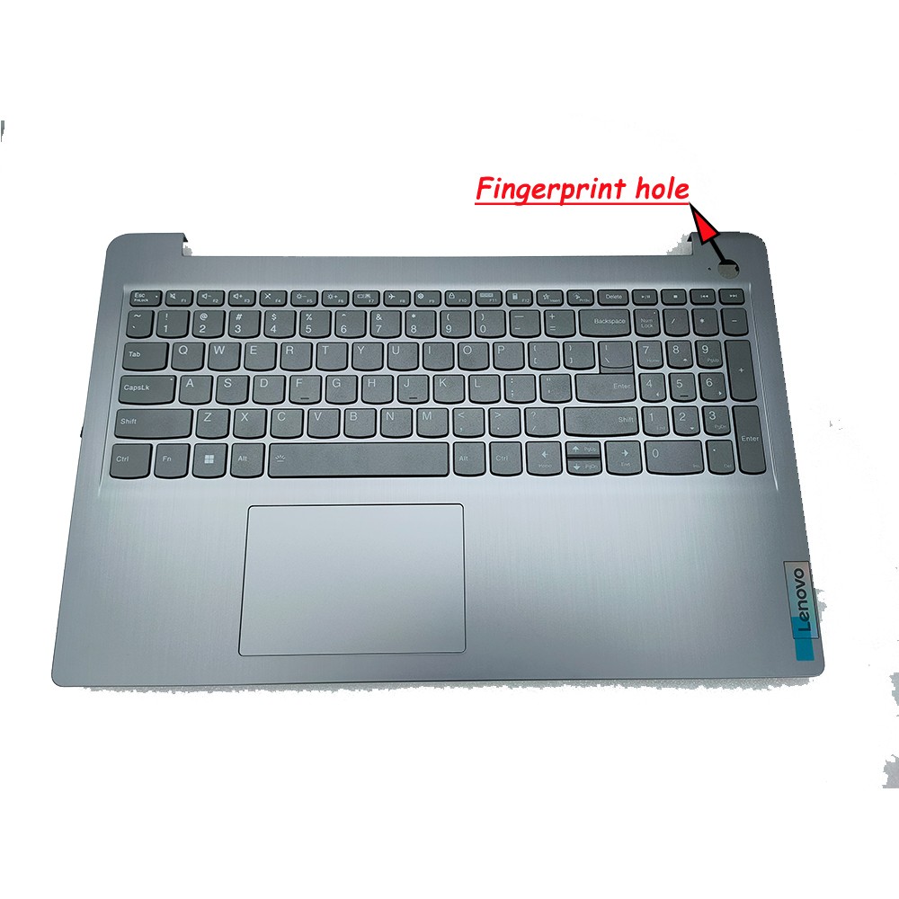 NEW Palmrest Keyboard FPR Hole Touchpad For Lenovo ideapad 3-15ITL6 15ALC6 Gray