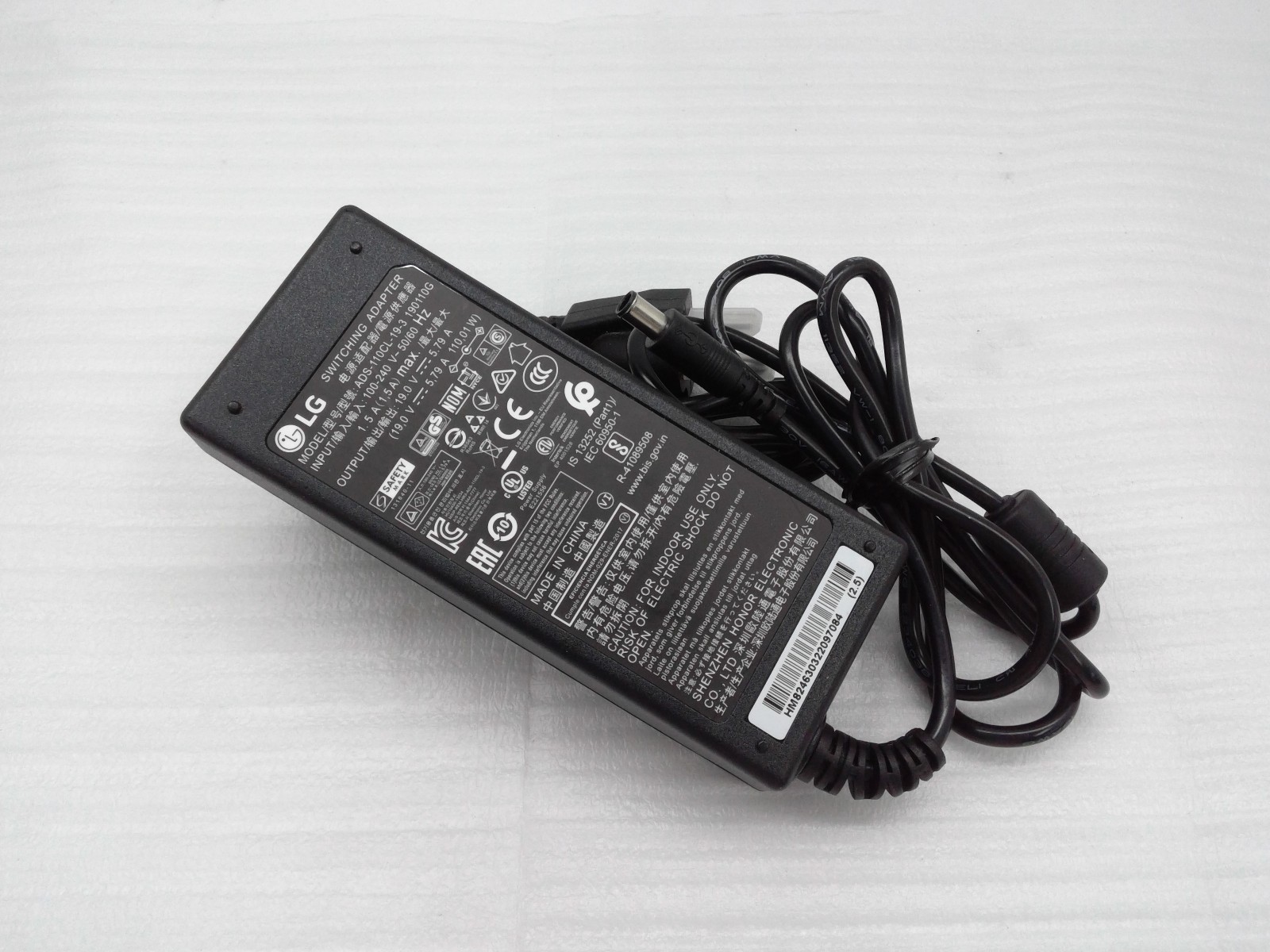 OEM LG Switching Adapter Model ADS-110CL-19-3 for PF100U Ultra Short Throw Black