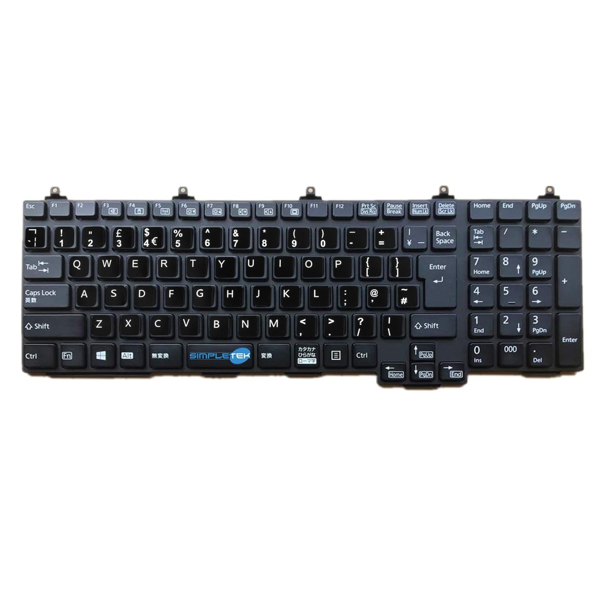 Fujitsu Original Keyboard With Stickers Layout Qwerty English UK A552 A553 A572