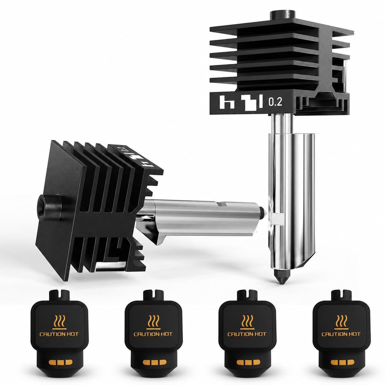 2 Pack 0.2Mm Hotend for Bambu Lab X2D, P2S, H2D, H2S, H2C, A1, A1 Mini and A2L