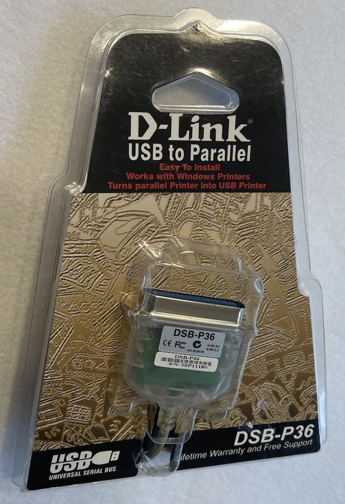 D-Link DSB-P36 USB to Parallel Printer Cable Adapter