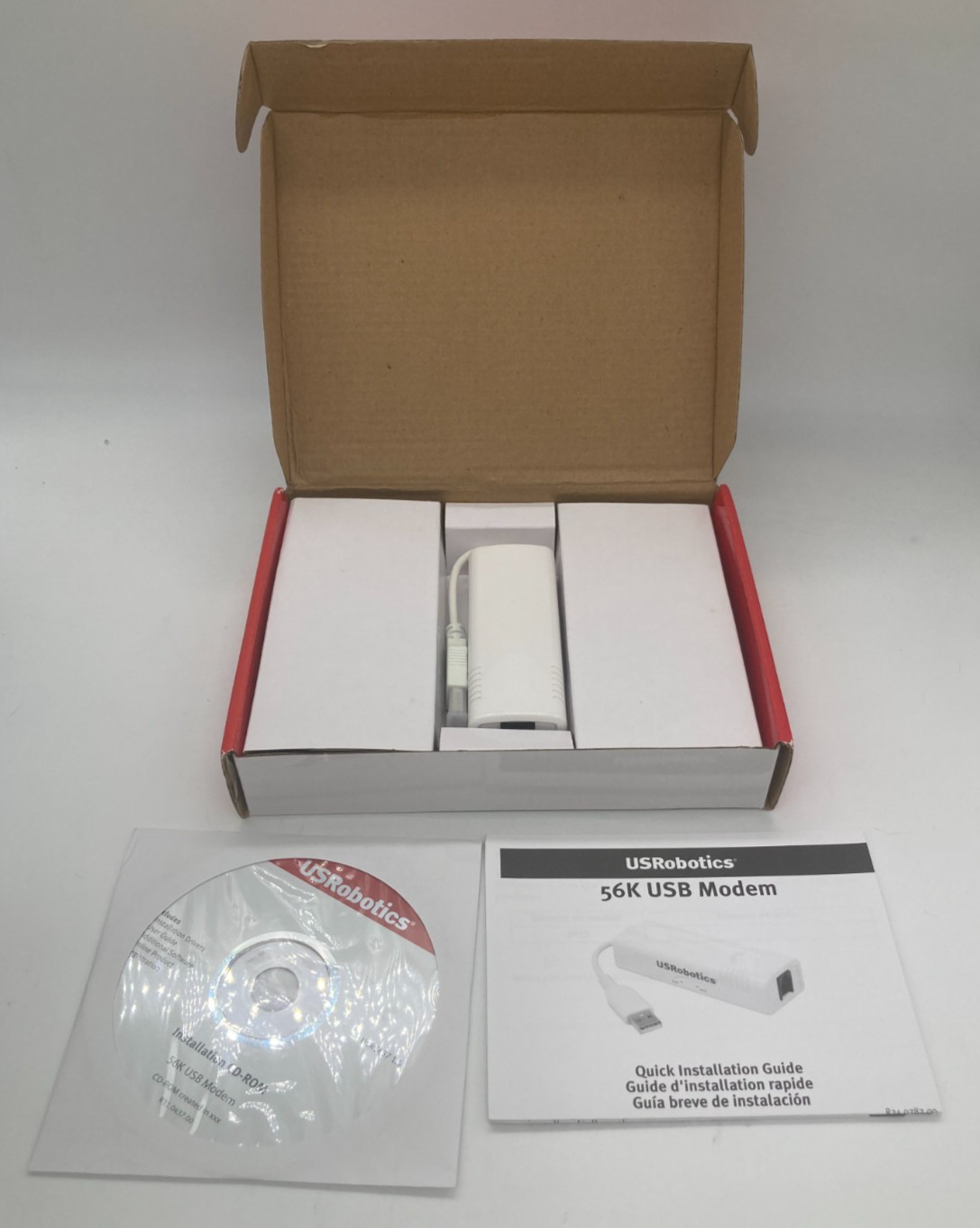 USRobotics 56K USB V.92 Modem High Performance - USR 5637 - w/ Box and Extras