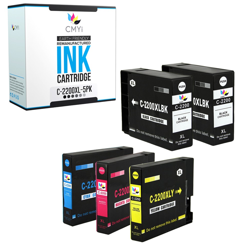 CMYi 5-Pack Compatible PGI-2200XL Ink Cartridge fits Canon MAXIFY iB4020 MB5020