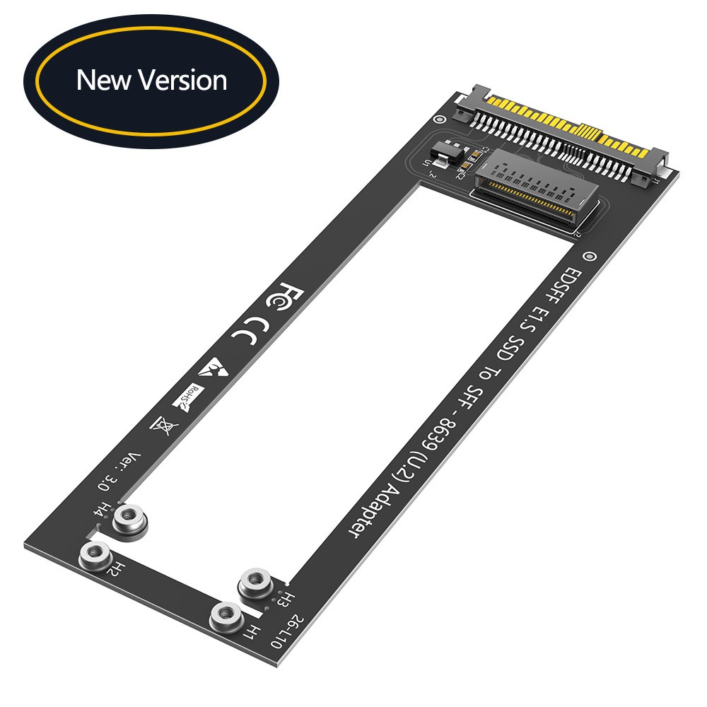 U.2 SFF-8639 to NVMe Ruler 1U GEN-Z EDSFF Short SSD E1.S Carrier Adapter