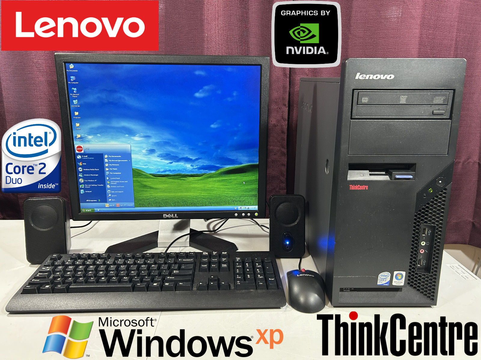 RESTORED Windows XP Vintage Retro Classic Gaming PC Lenovo ThinkCentre