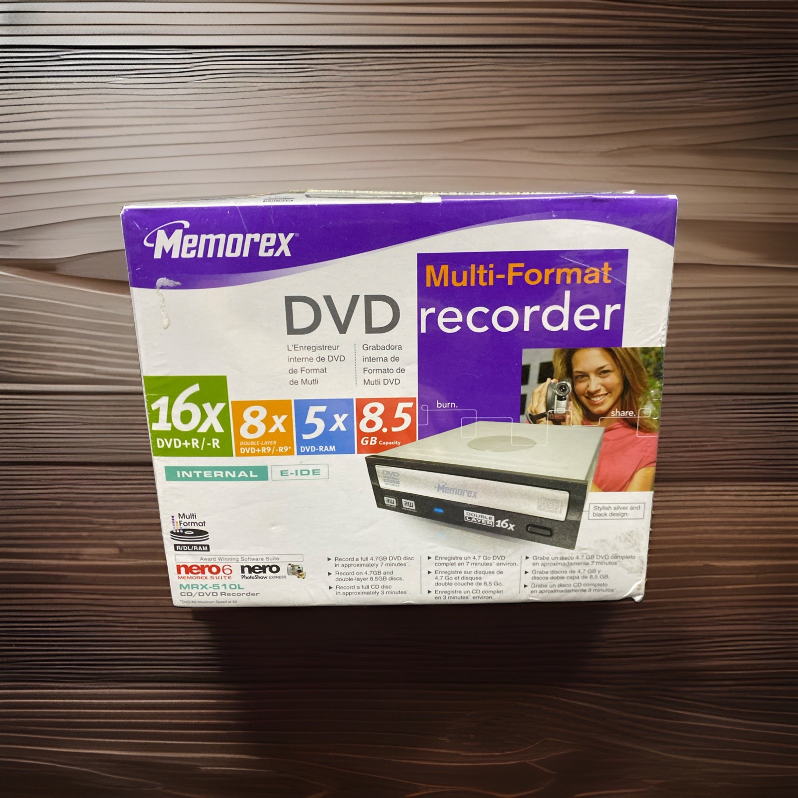 Memorex Dual Format DVD Recorder Double Layer Nero 6 Memorex Suite 16X BRAND NEW