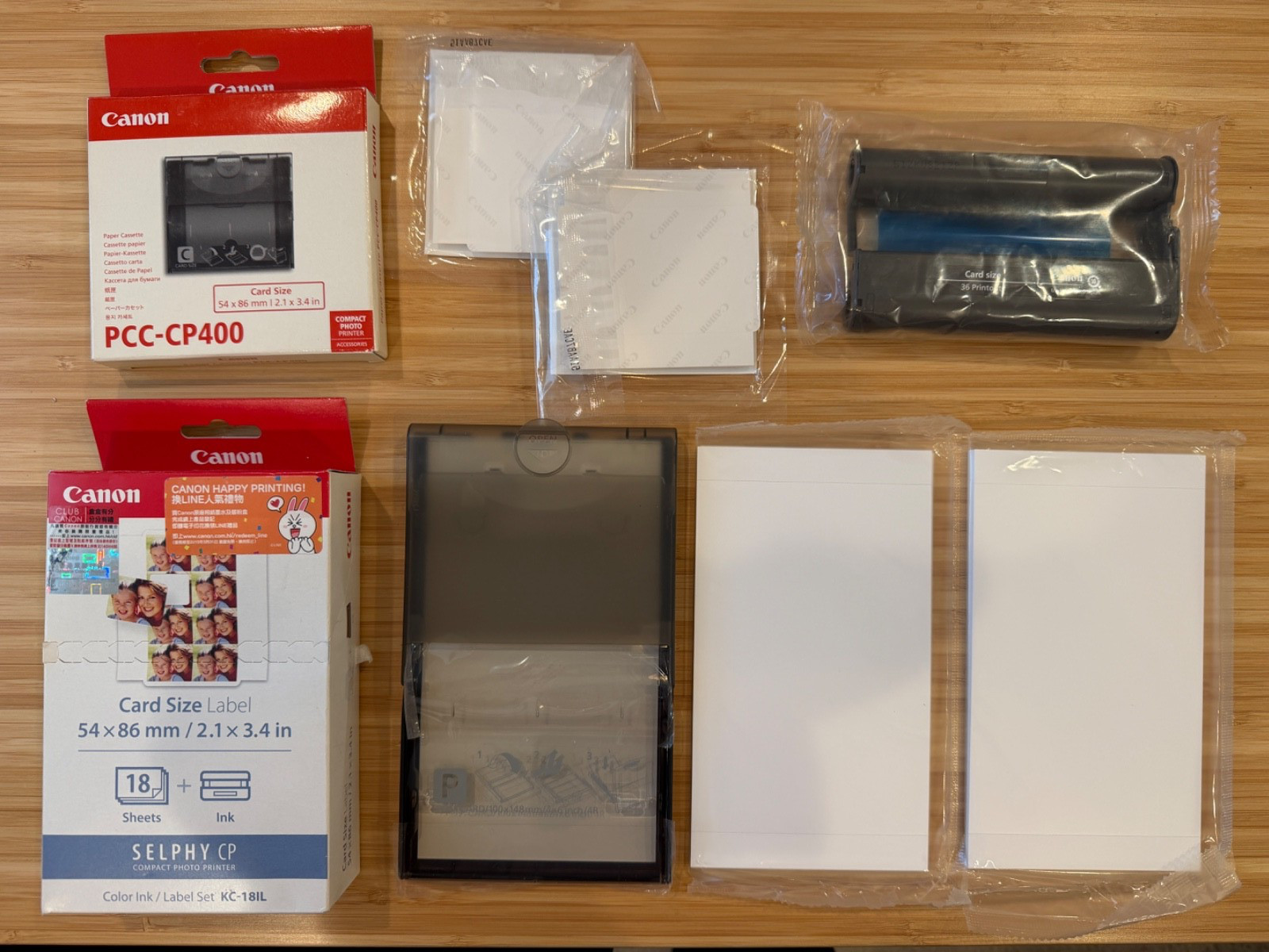 NEW CANON SELPHY CP Compact Photo Printer Casette Label Paper Ink Card Label LOT