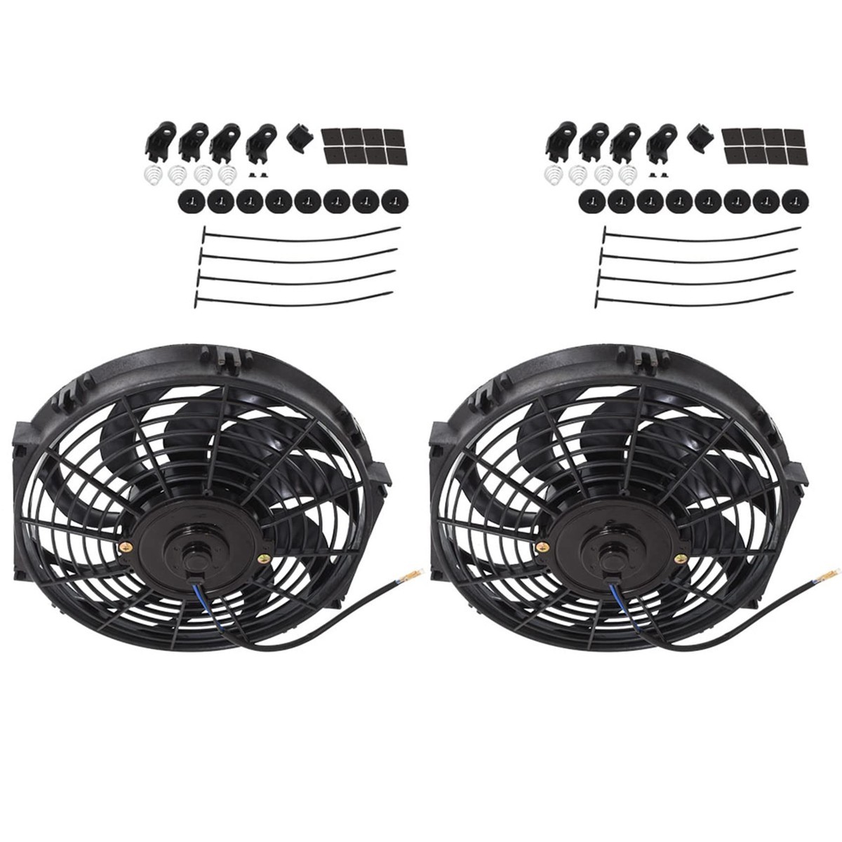 Labwork 2X 12 Inch Universal Electric Condenser Radiator Cooling Fan Does Not