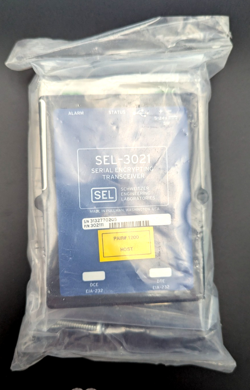SEL-3021 Schweitzer Engineering Serial Encrypting Transceiver #302111 Set