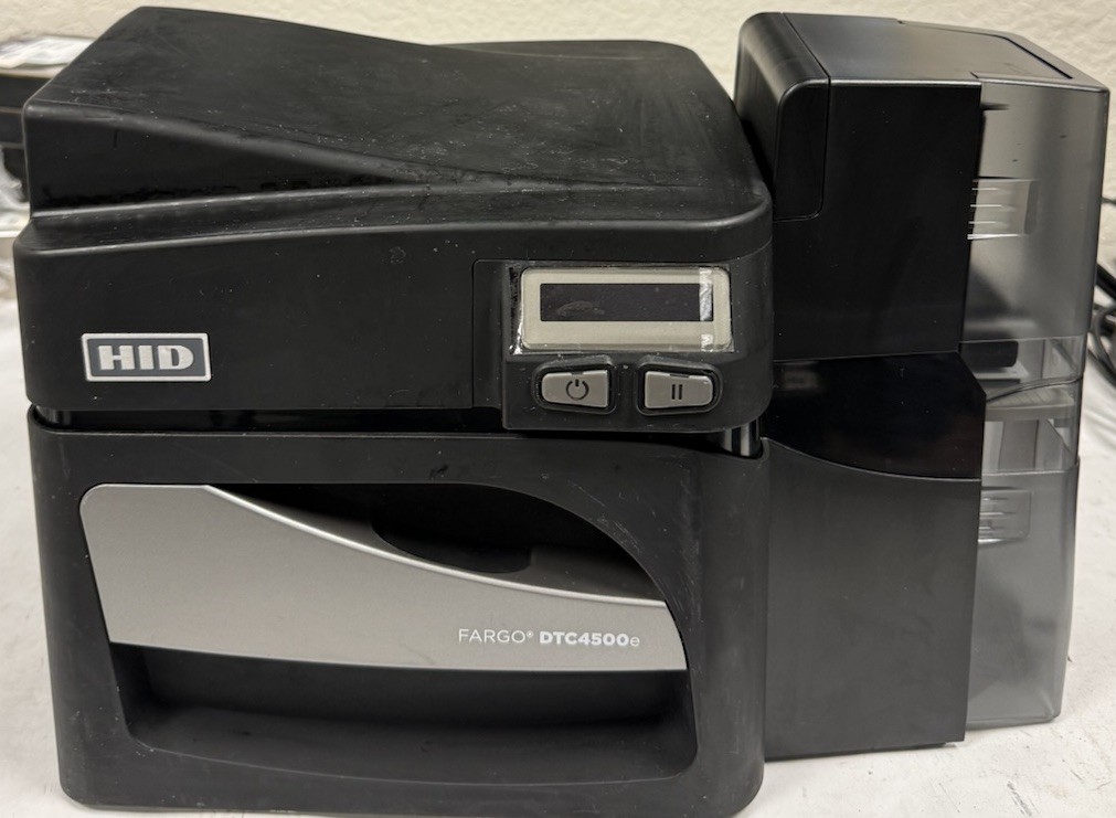HID Fargo DTC4500e Printer | Only 5 Prints | Ribbon Incl | No AC/Output | Read