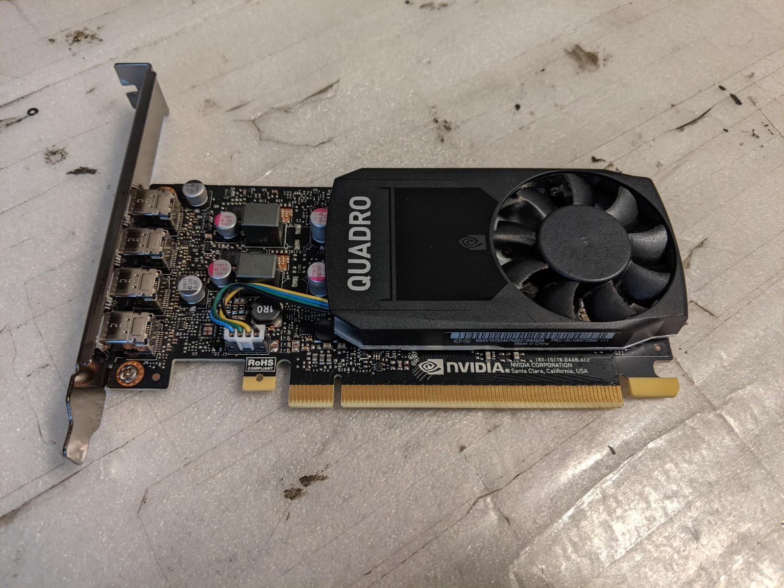 Nvidia Quadro P1000 4GB GDDR5 PCIe Graphics Card Full Height Bracket - Tested
