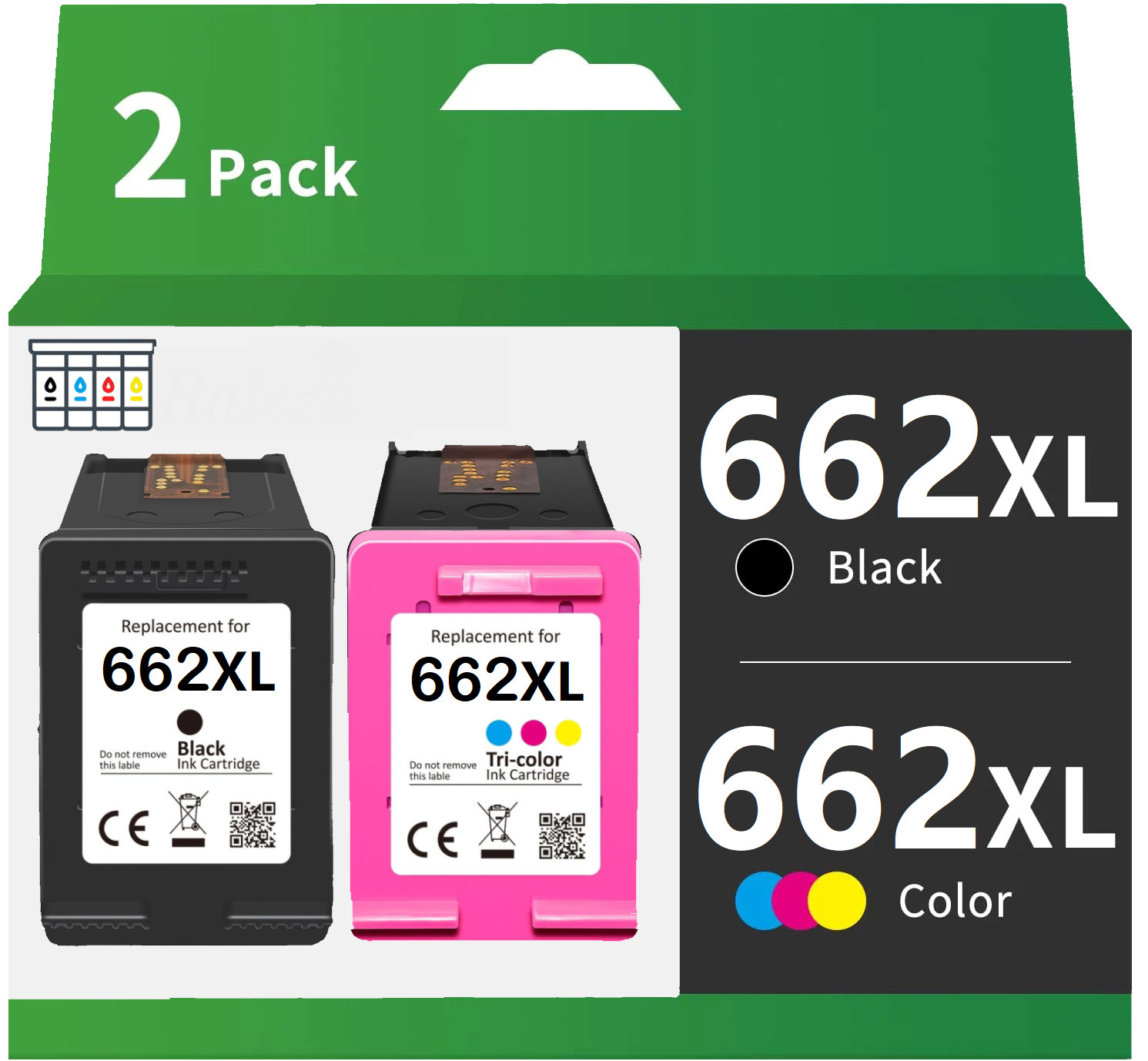 Compatible For HP 662 XL Black & Color Ink Cartridges Deskjet 1015 2515 2545