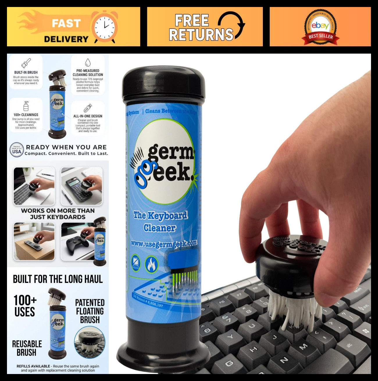Electronics Cleaning Kit - Precision Brush & Multi-Purpose Tool for Laptops, Pho