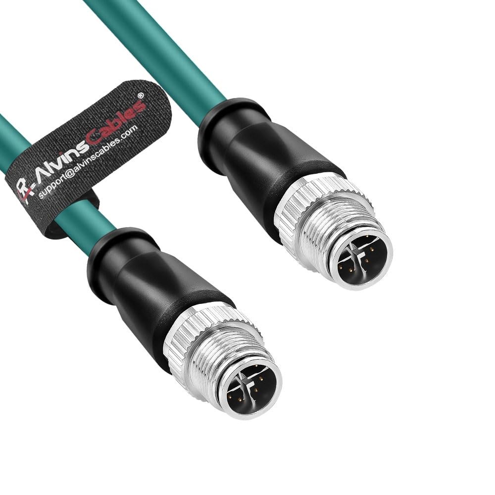 M12 8 Pin Male X-Code Ethernet Cable Cat6a for Cognex Basler Industrial Camera