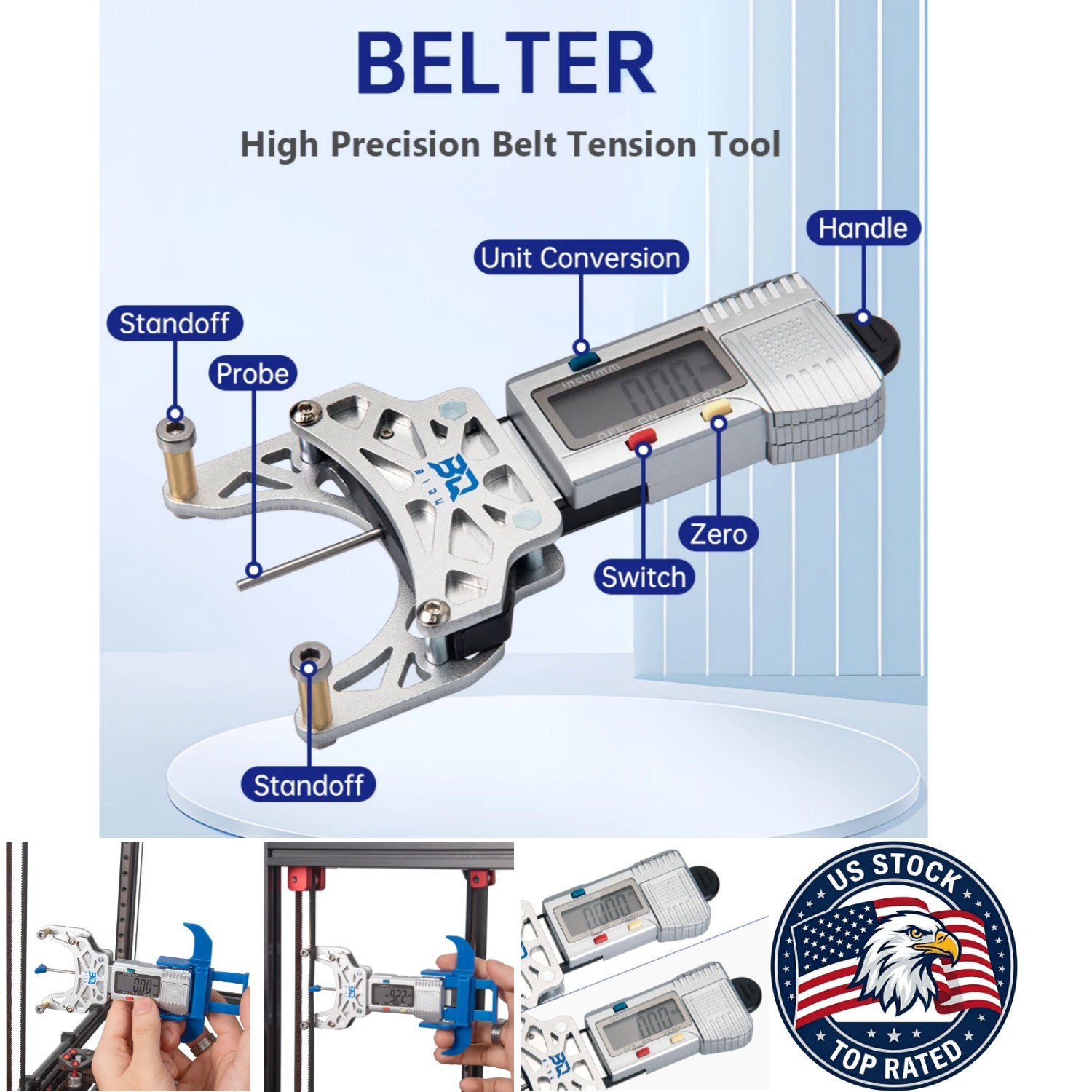 Belter High Precision Belt Tension Tool Digital Display Voron V2.4