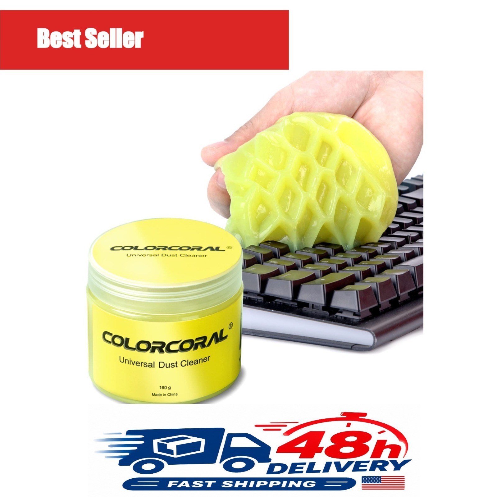 ColorCoral Keyboard Cleaning Gel Universal Dust Cleaner 160g for PC Laptop Car