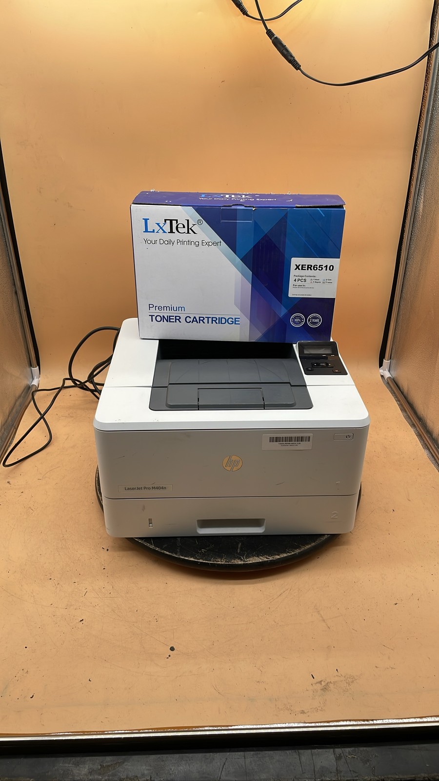 HP LaserJet Pro M404n Monochrome Printer w/ LxTek XER6510 Toner Cartridge Bundle