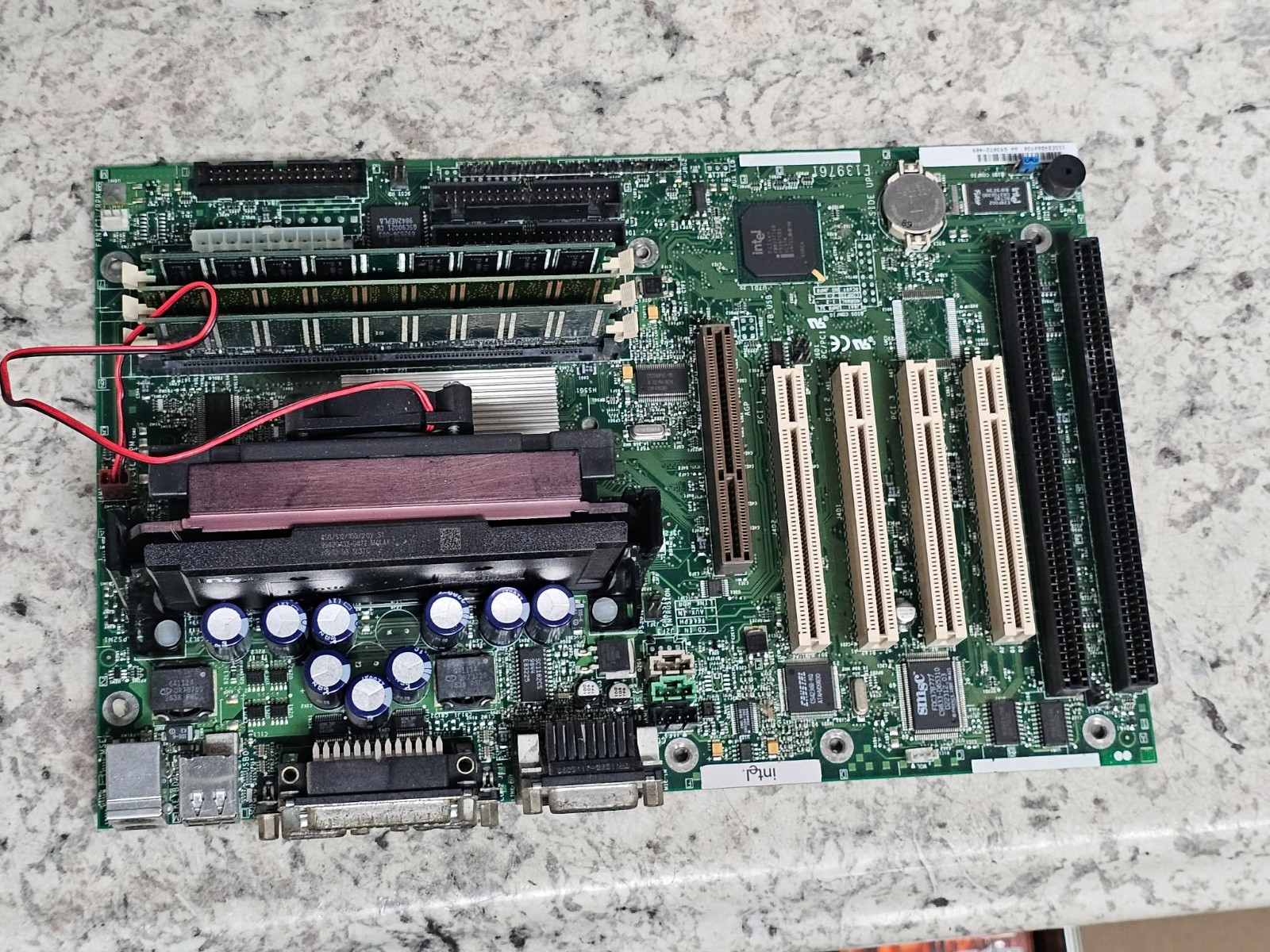 Rare Retro Clean Intel RC440BX Motherboard E139761 PCI ISA AGP USB w/CPU & Audio