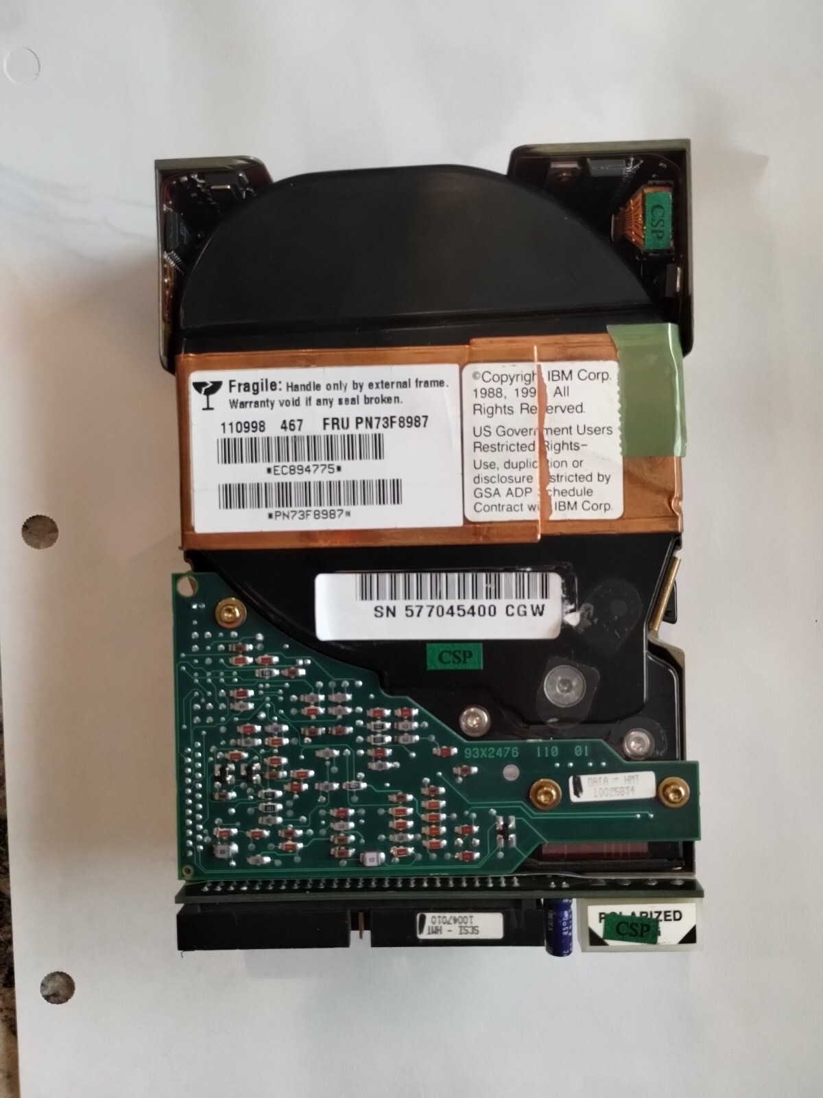 Used IBM 73F8987 - 400MB SCSI 3.5Inch 50Pins Hard Drive 73F9006