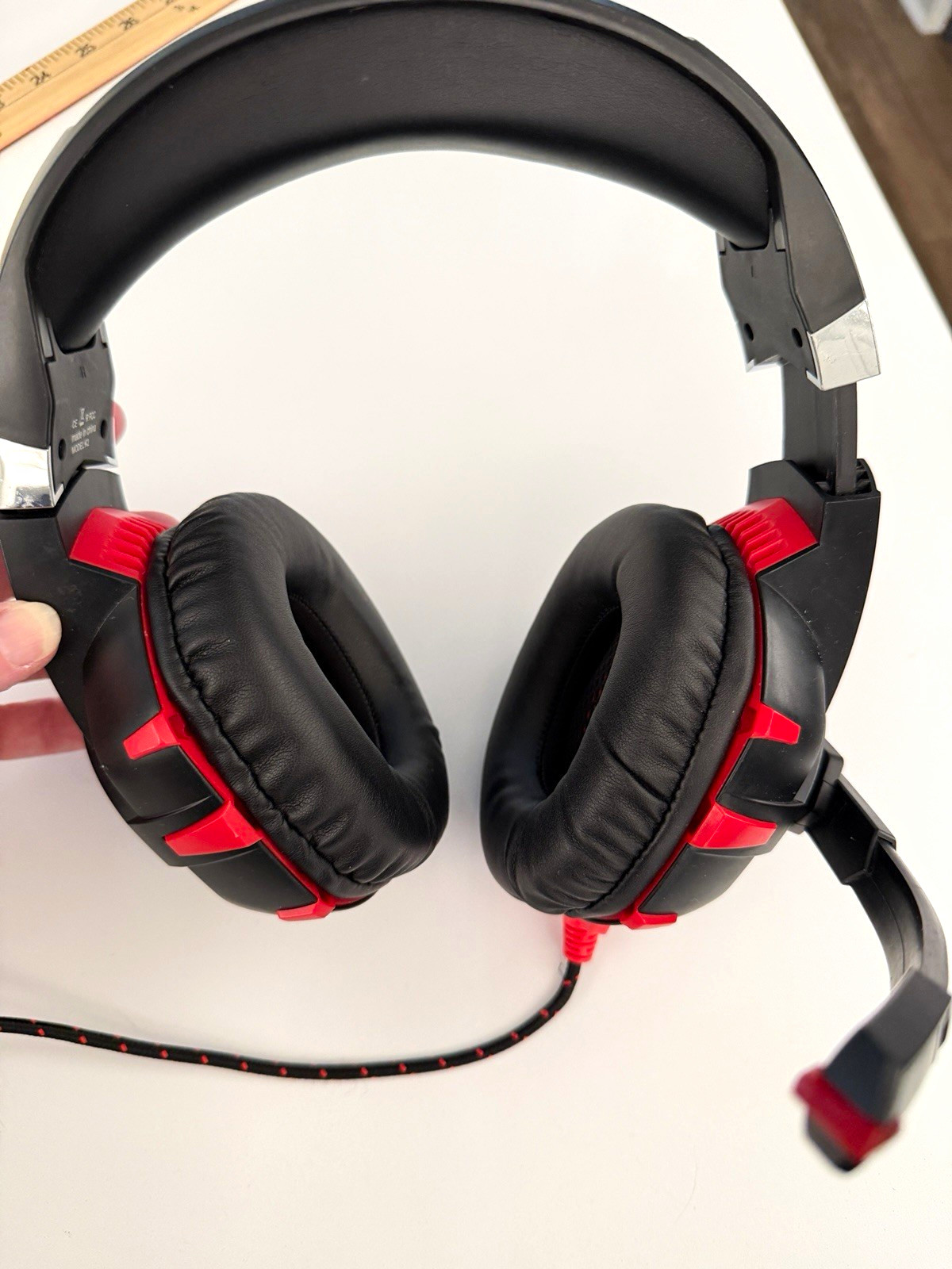 RUNMUS Model 10 Wired Over-Ear Gaming Headset USB+3.5mm Boom Mic 2.1m