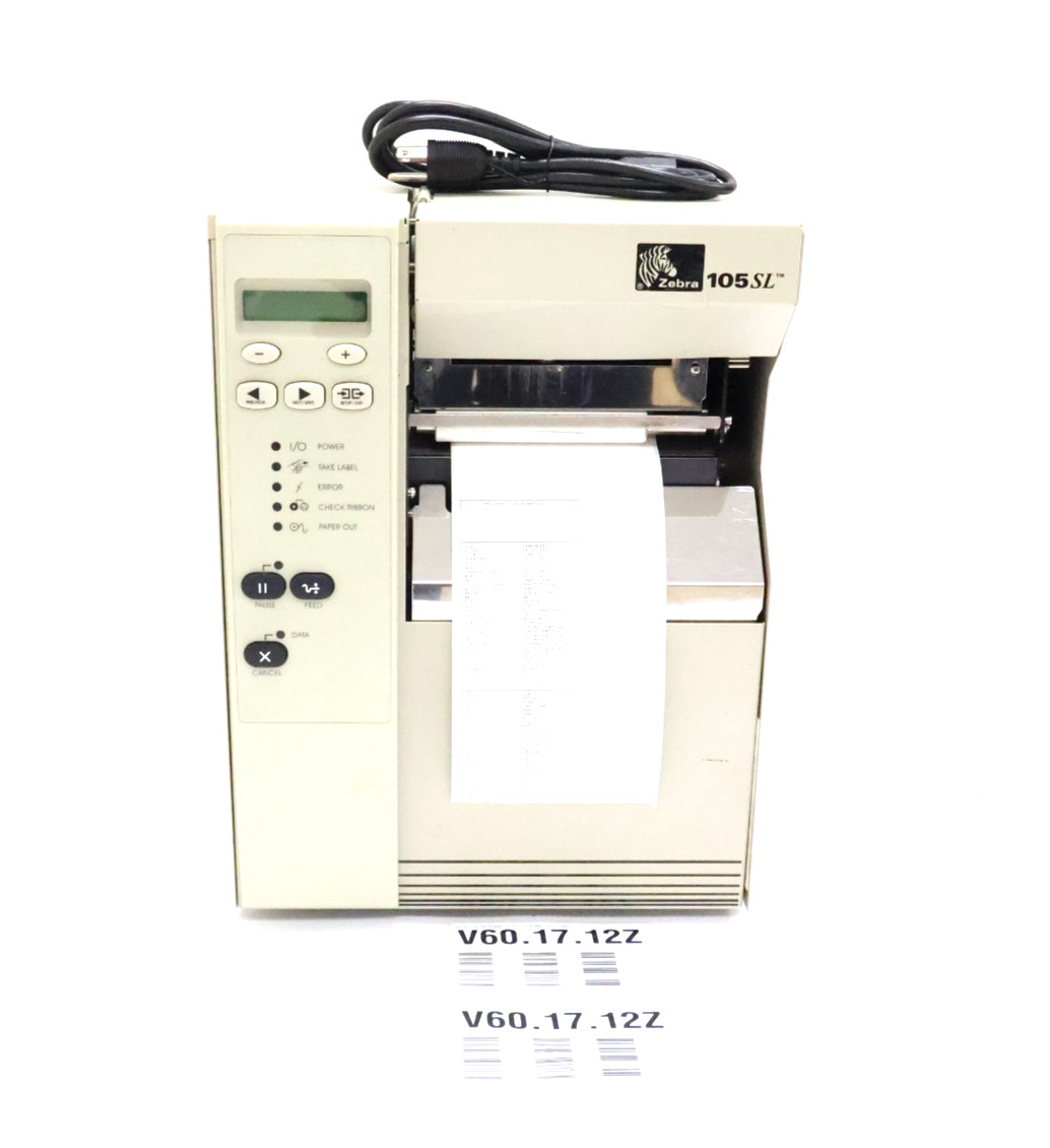 Zebra 105SL Thermal Transfer 203 DPI Label Printer 10500-2001-0070 w Print Head