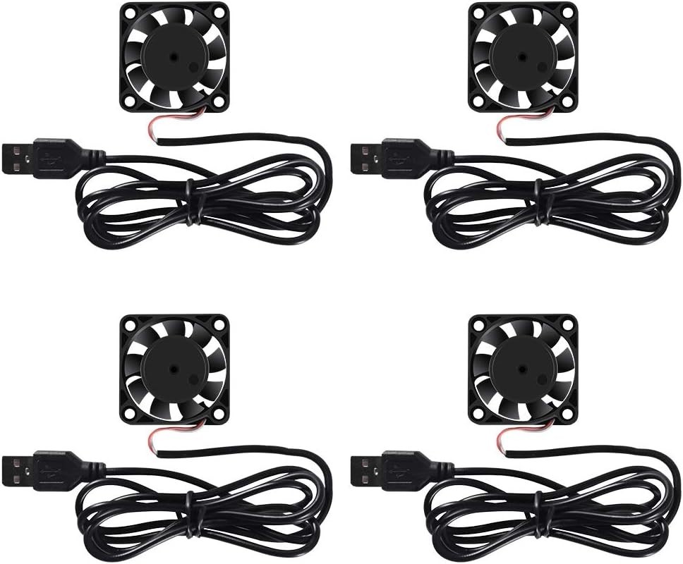 4 Pack USB Brushless Cooling Fan 40mm High Performance DC 5V Speed 4200 RPM f...