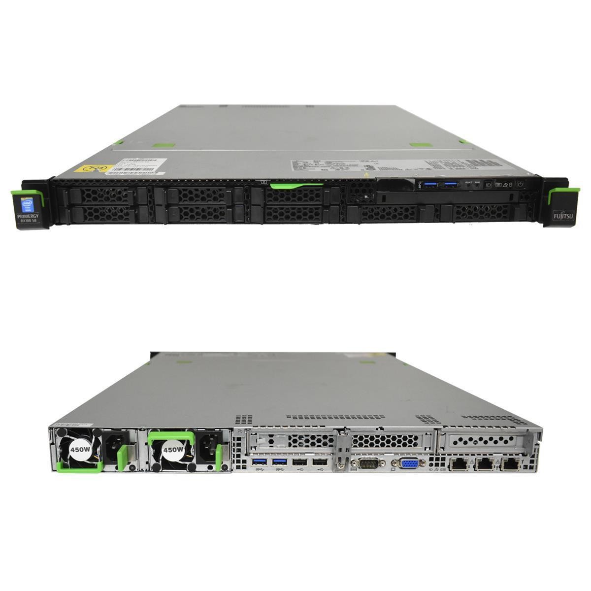 Fujitsu RX100 S8 Server 1x E3-1220 v3 3.10GHz 4GB RAM No HDD 2.5" 4 Bay